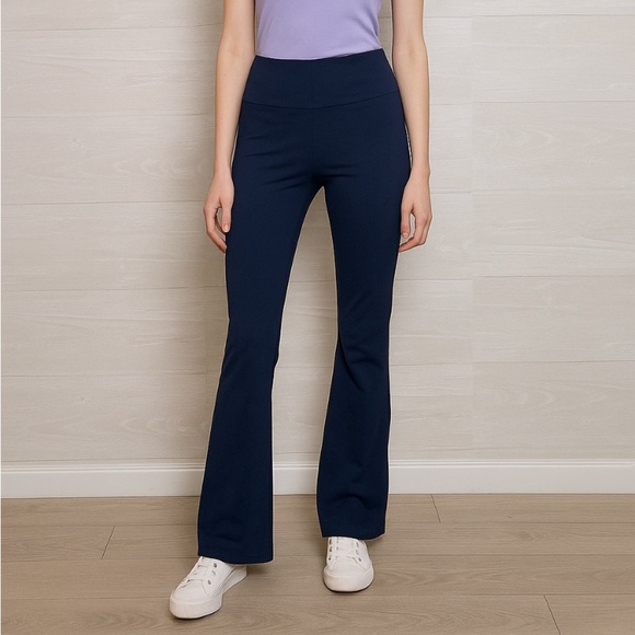 HALARA Pants - HALARA NWT Blue Flare Pants High-Waisted Boot Cut Pull On Casual small petite